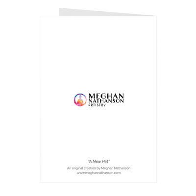 Meghan Nathanson Artistry black and white photo of child and frog on folded greeting card