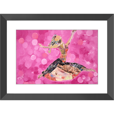 Meghan Nathanson Artistry woman dancing collage art framed print