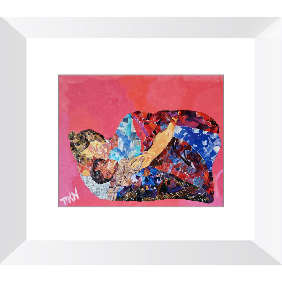 Meghan Nathanson Artistry a mother's touch collage art framed print