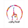 Meghan Nathanson Artistry All is Well multicolor yoga backbend pose 80 page spiral bound 6.5" x 8.75" notebook