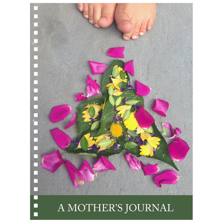 Meghan Nathanson Artistry A Mother's Journal 80 page spiral bound 6.5" x 8.75" notebook with flowers and toes