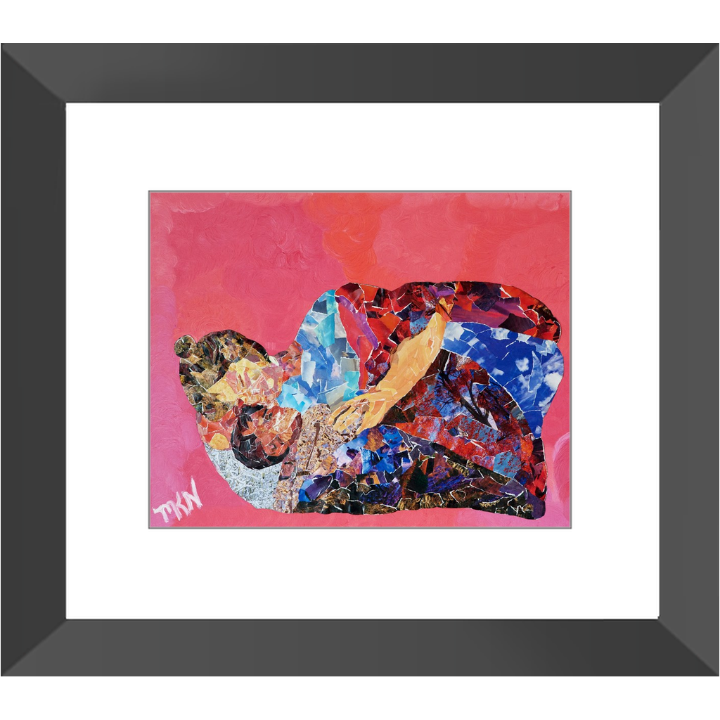 Meghan Nathanson Artistry a mother's touch collage art framed print