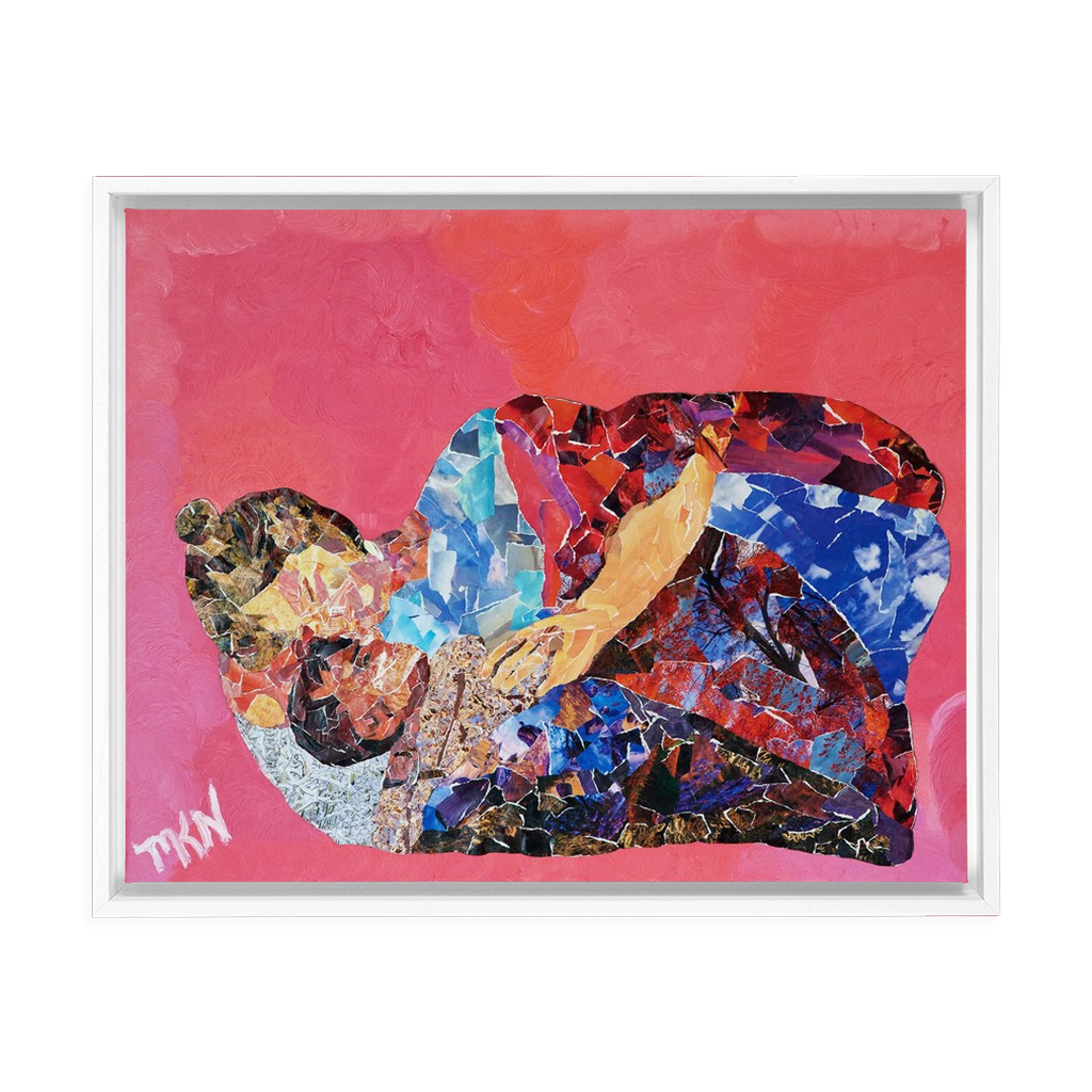 Meghan Nathanson Artistry a mother's touch collage art on canvas wrap framed