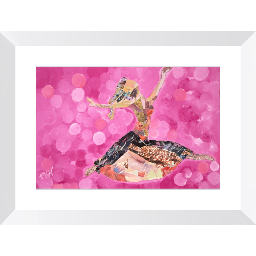 Meghan Nathanson Artistry woman dancing collage art framed print