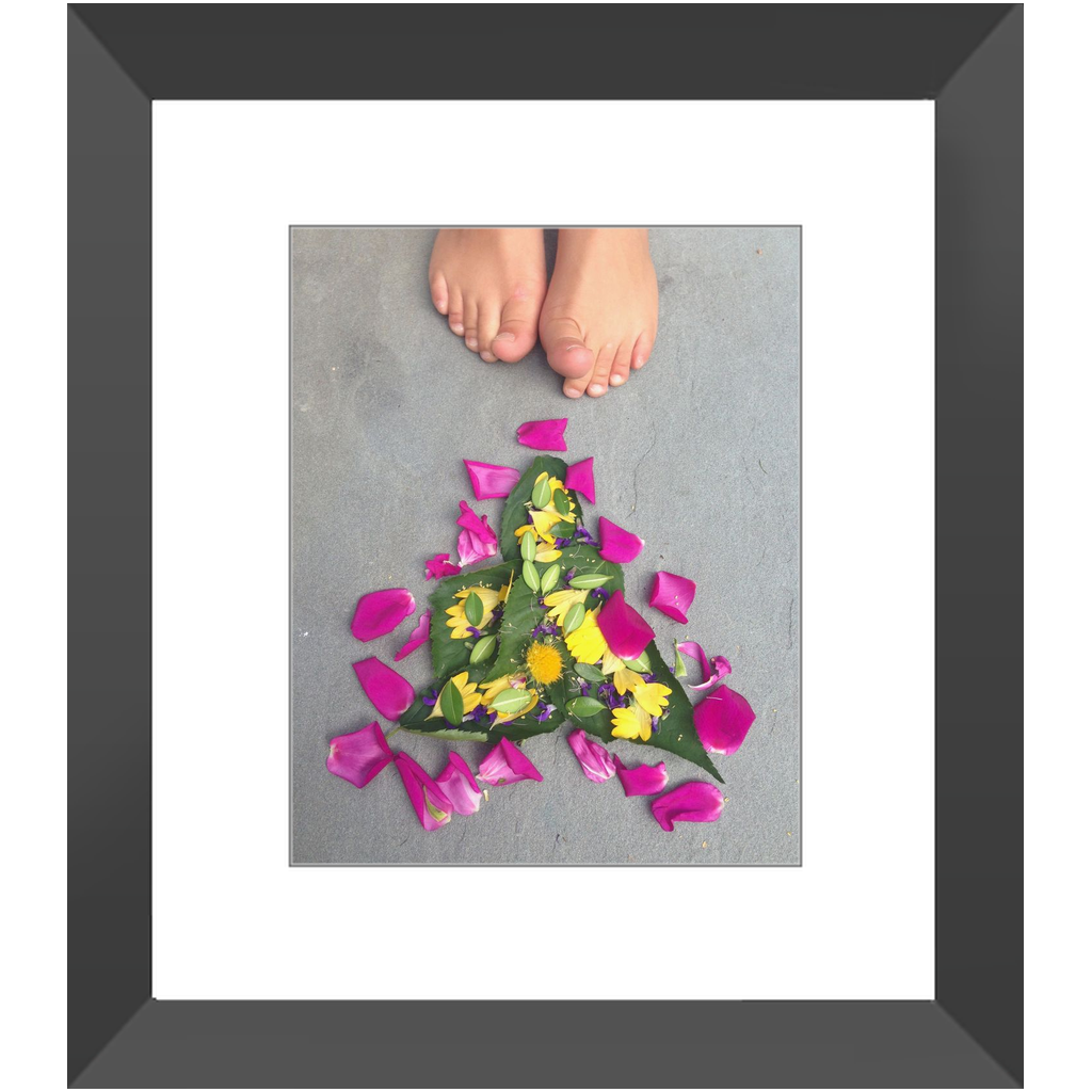 8x10 Framed Prints - "Flower Art With Toes"