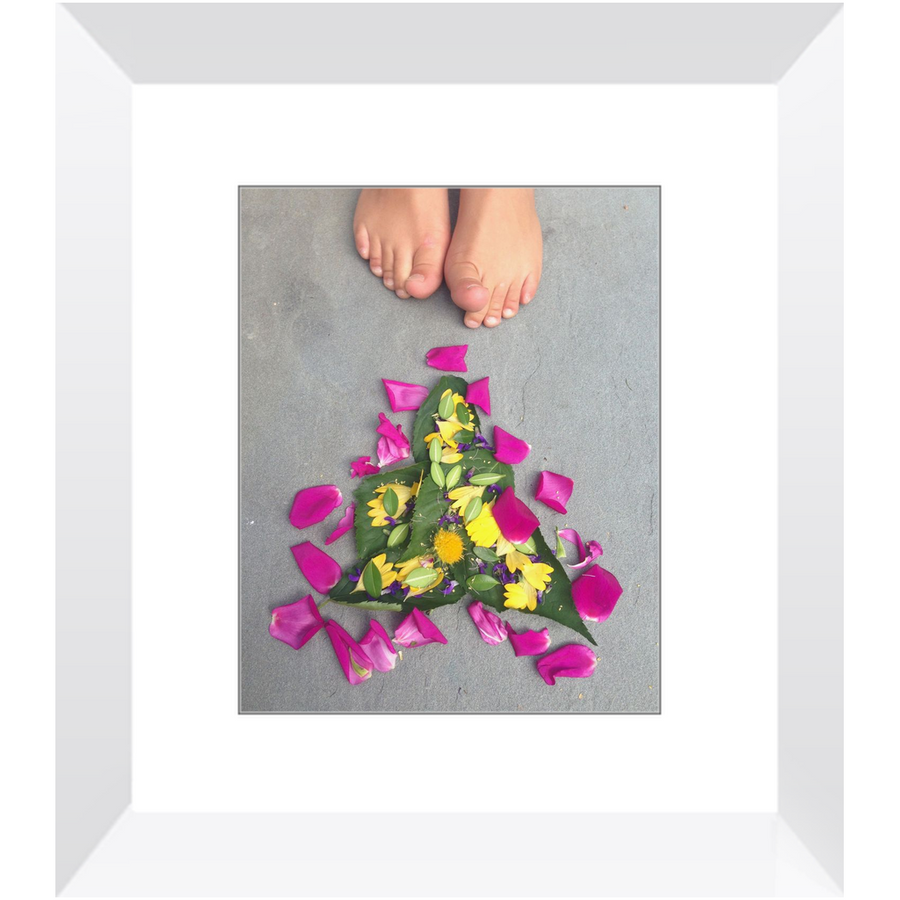 8x10 Framed Prints - "Flower Art With Toes"