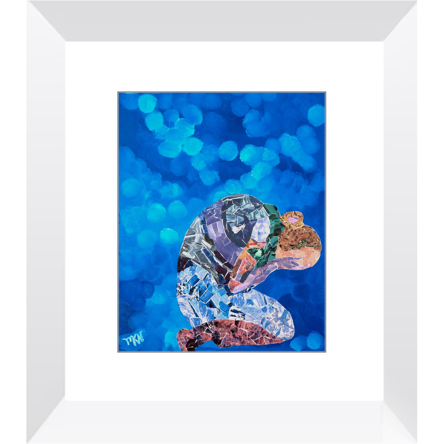 Meghan Nathanson Artistry woman folded collage art framed print