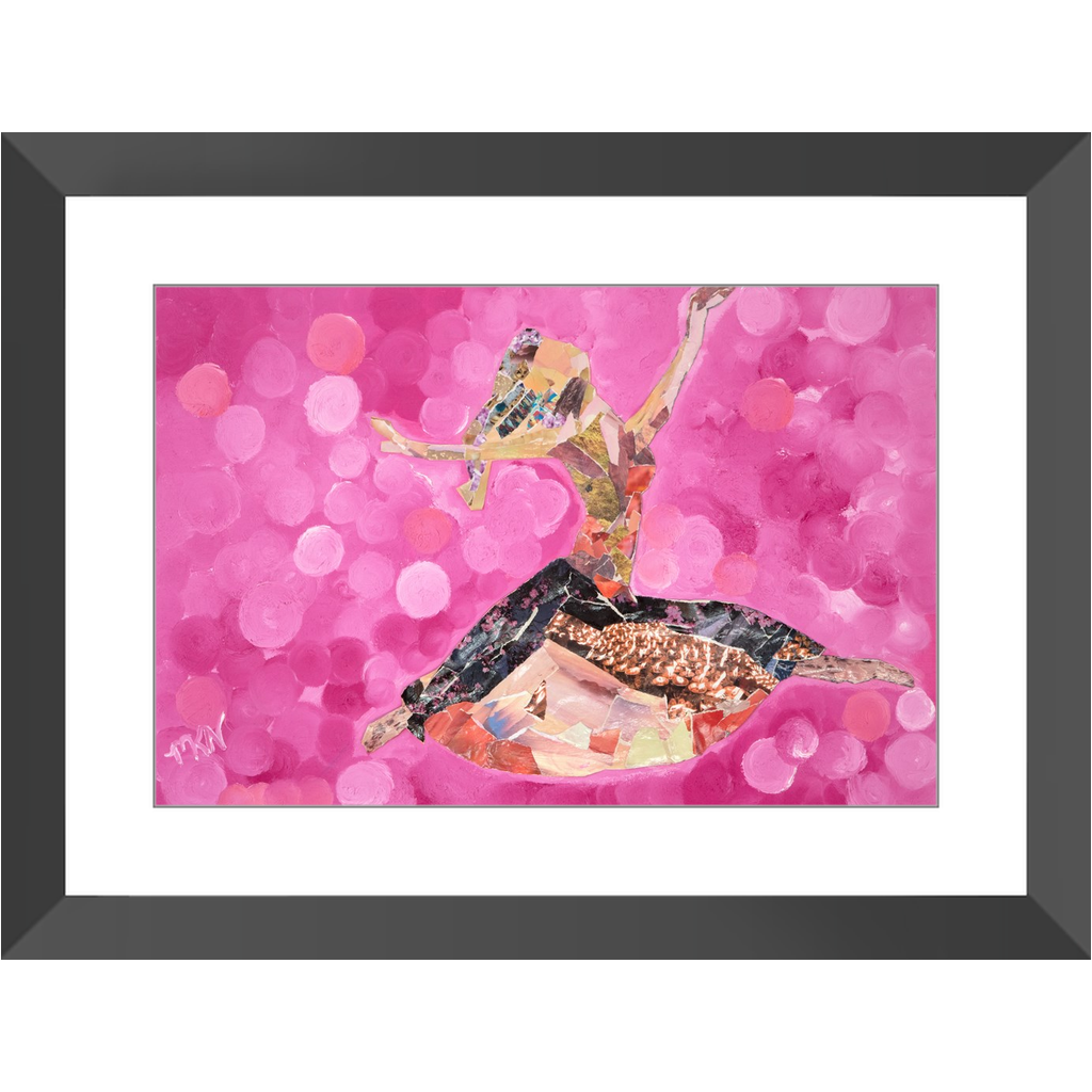 Meghan Nathanson Artistry woman dancing collage art framed print