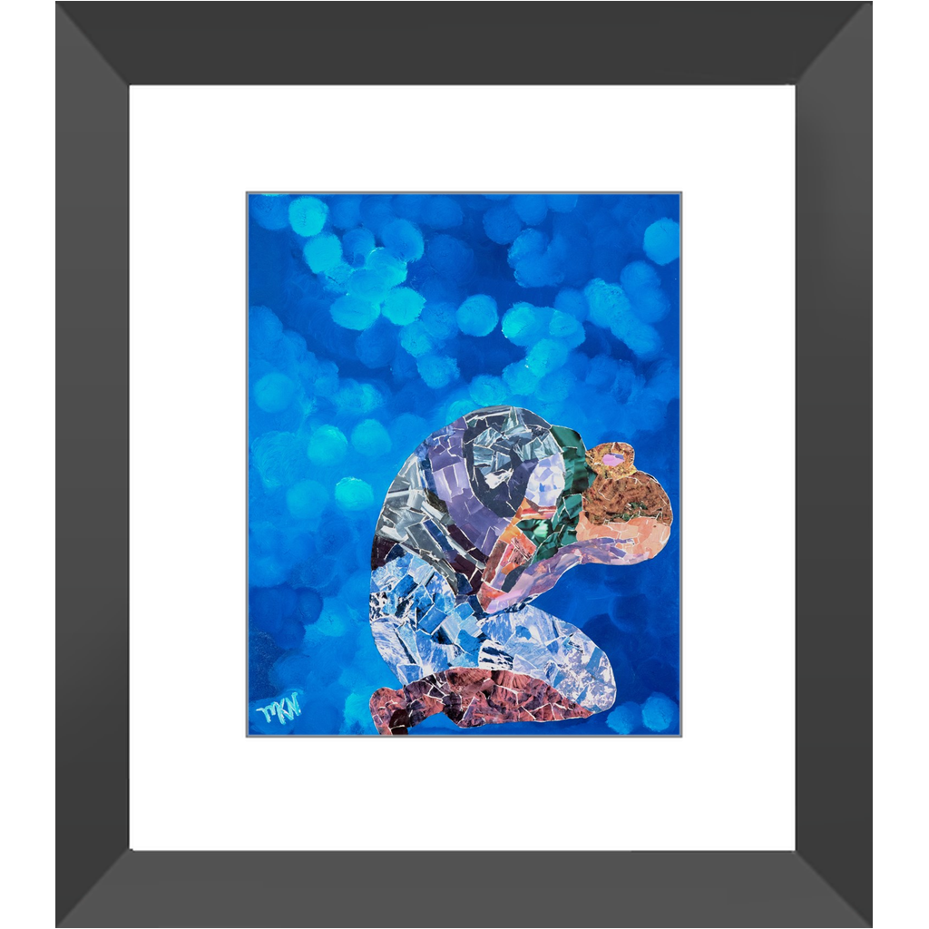 Meghan Nathanson Artistry woman folded collage art framed print