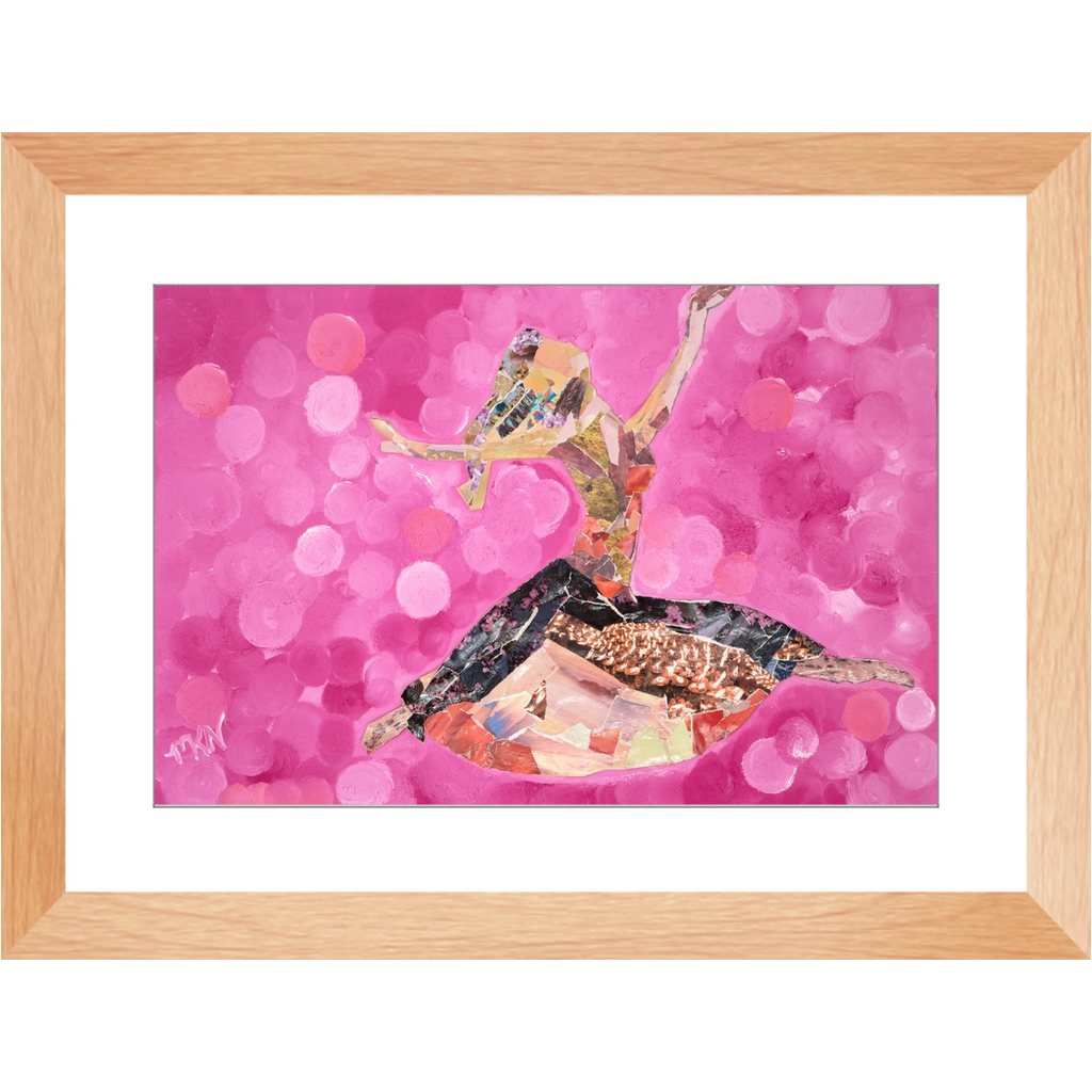 Meghan Nathanson Artistry woman dancing collage art framed print