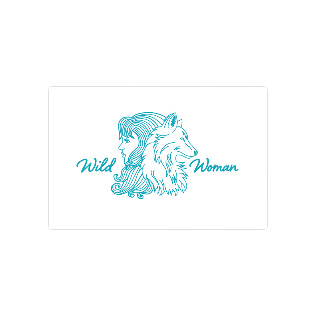 Meghan Nathanson Artistry Wild Woman aqua design refrigerator magnet